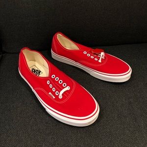 New Red Vans shoes